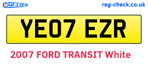 YE07EZR are the vehicle registration plates.