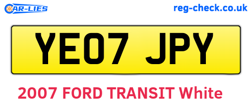 YE07JPY are the vehicle registration plates.