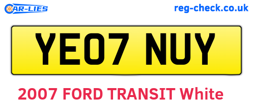 YE07NUY are the vehicle registration plates.