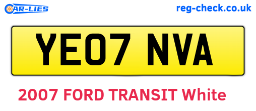 YE07NVA are the vehicle registration plates.
