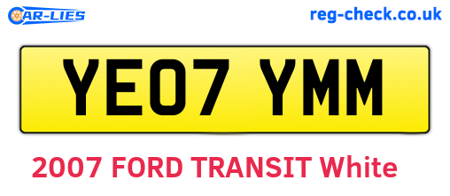 YE07YMM are the vehicle registration plates.