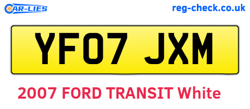 YF07JXM are the vehicle registration plates.