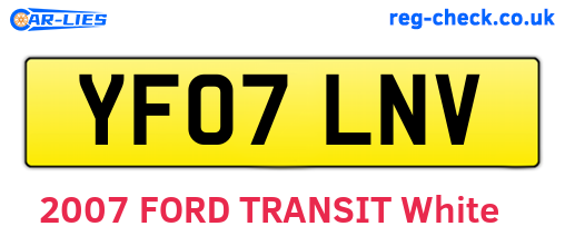 YF07LNV are the vehicle registration plates.