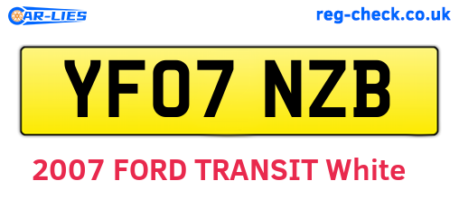 YF07NZB are the vehicle registration plates.