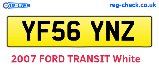 YF56YNZ are the vehicle registration plates.