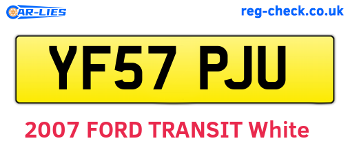 YF57PJU are the vehicle registration plates.