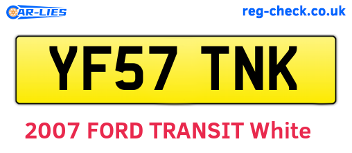 YF57TNK are the vehicle registration plates.