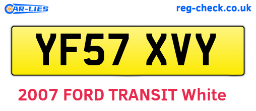 YF57XVY are the vehicle registration plates.
