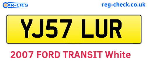 YJ57LUR are the vehicle registration plates.