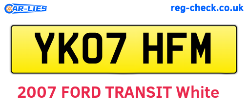 YK07HFM are the vehicle registration plates.