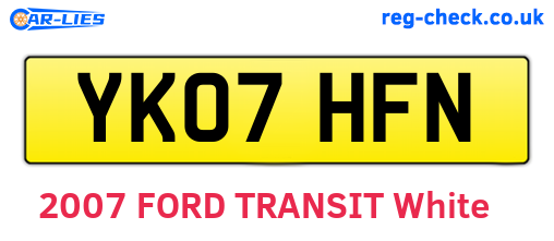 YK07HFN are the vehicle registration plates.