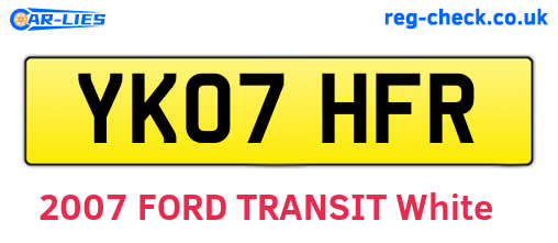 YK07HFR are the vehicle registration plates.