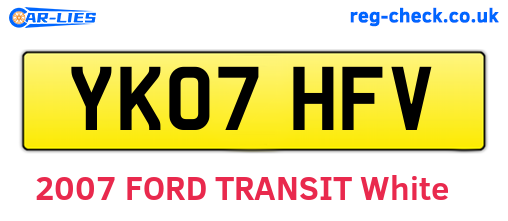 YK07HFV are the vehicle registration plates.