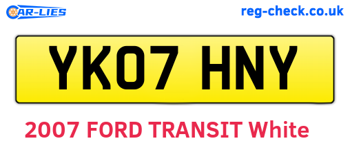 YK07HNY are the vehicle registration plates.