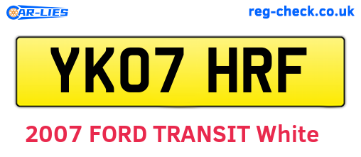 YK07HRF are the vehicle registration plates.