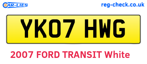 YK07HWG are the vehicle registration plates.
