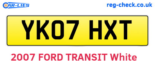 YK07HXT are the vehicle registration plates.
