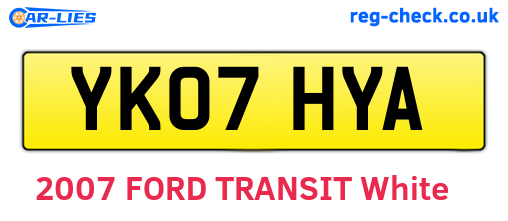 YK07HYA are the vehicle registration plates.