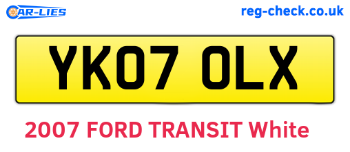 YK07OLX are the vehicle registration plates.