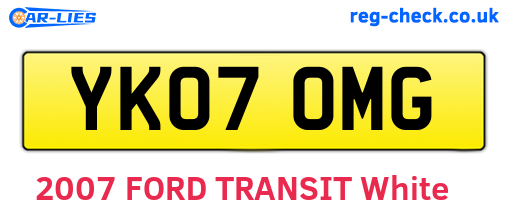 YK07OMG are the vehicle registration plates.