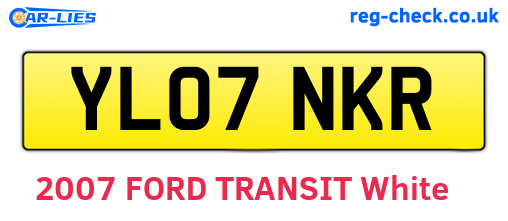 YL07NKR are the vehicle registration plates.