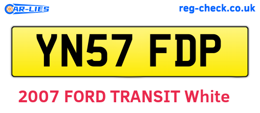 YN57FDP are the vehicle registration plates.