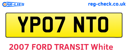 YP07NTO are the vehicle registration plates.