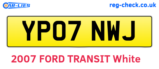 YP07NWJ are the vehicle registration plates.