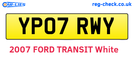 YP07RWY are the vehicle registration plates.