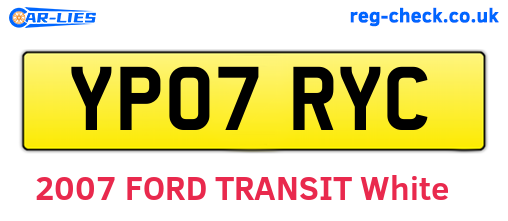 YP07RYC are the vehicle registration plates.