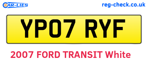 YP07RYF are the vehicle registration plates.