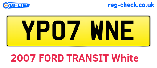 YP07WNE are the vehicle registration plates.