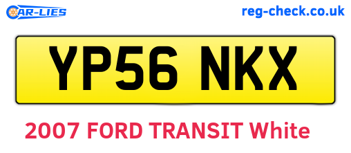 YP56NKX are the vehicle registration plates.
