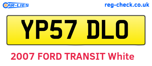 YP57DLO are the vehicle registration plates.