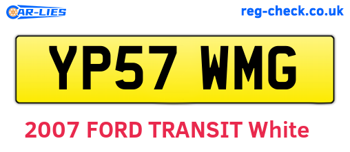 YP57WMG are the vehicle registration plates.