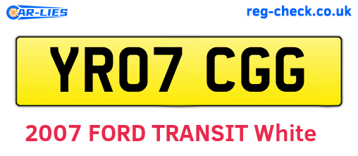 YR07CGG are the vehicle registration plates.