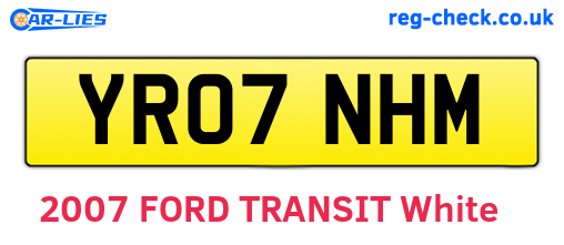 YR07NHM are the vehicle registration plates.