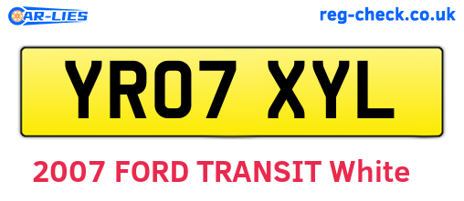 YR07XYL are the vehicle registration plates.