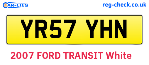 YR57YHN are the vehicle registration plates.
