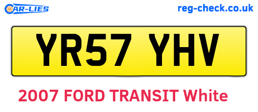 YR57YHV are the vehicle registration plates.