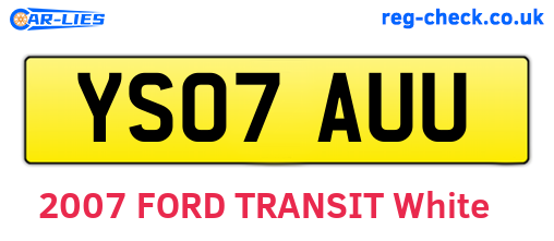 YS07AUU are the vehicle registration plates.