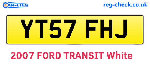 YT57FHJ are the vehicle registration plates.