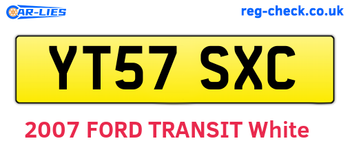 YT57SXC are the vehicle registration plates.