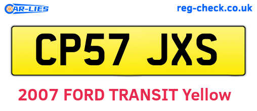 CP57JXS are the vehicle registration plates.