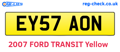 EY57AON are the vehicle registration plates.