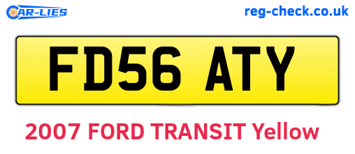 FD56ATY are the vehicle registration plates.
