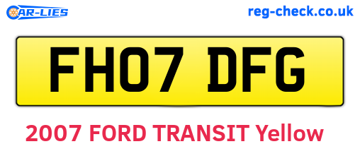 FH07DFG are the vehicle registration plates.