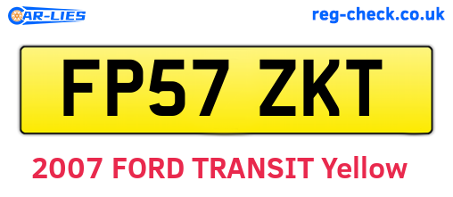 FP57ZKT are the vehicle registration plates.