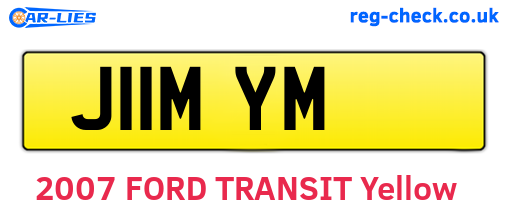 J11MYM are the vehicle registration plates.