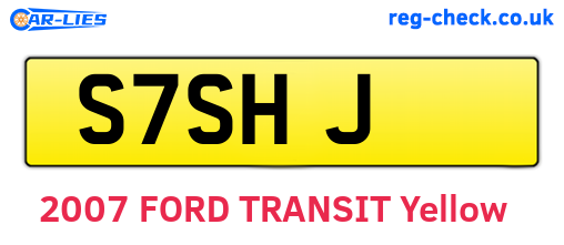 S7SHJ are the vehicle registration plates.